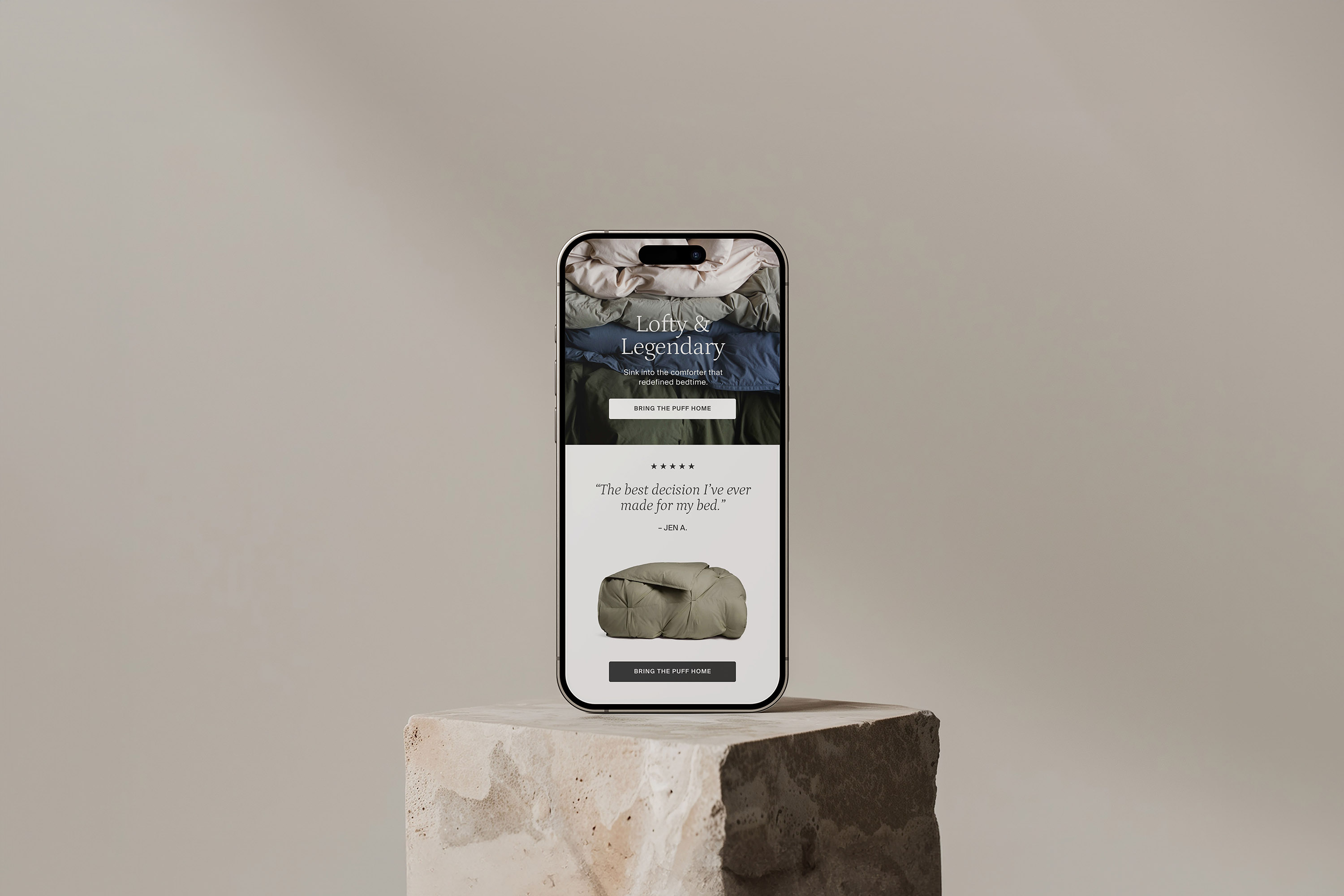 Mobile-optimized Klaviyo welcome email template for a fine jewelry brand, featuring clean typography and model imagery