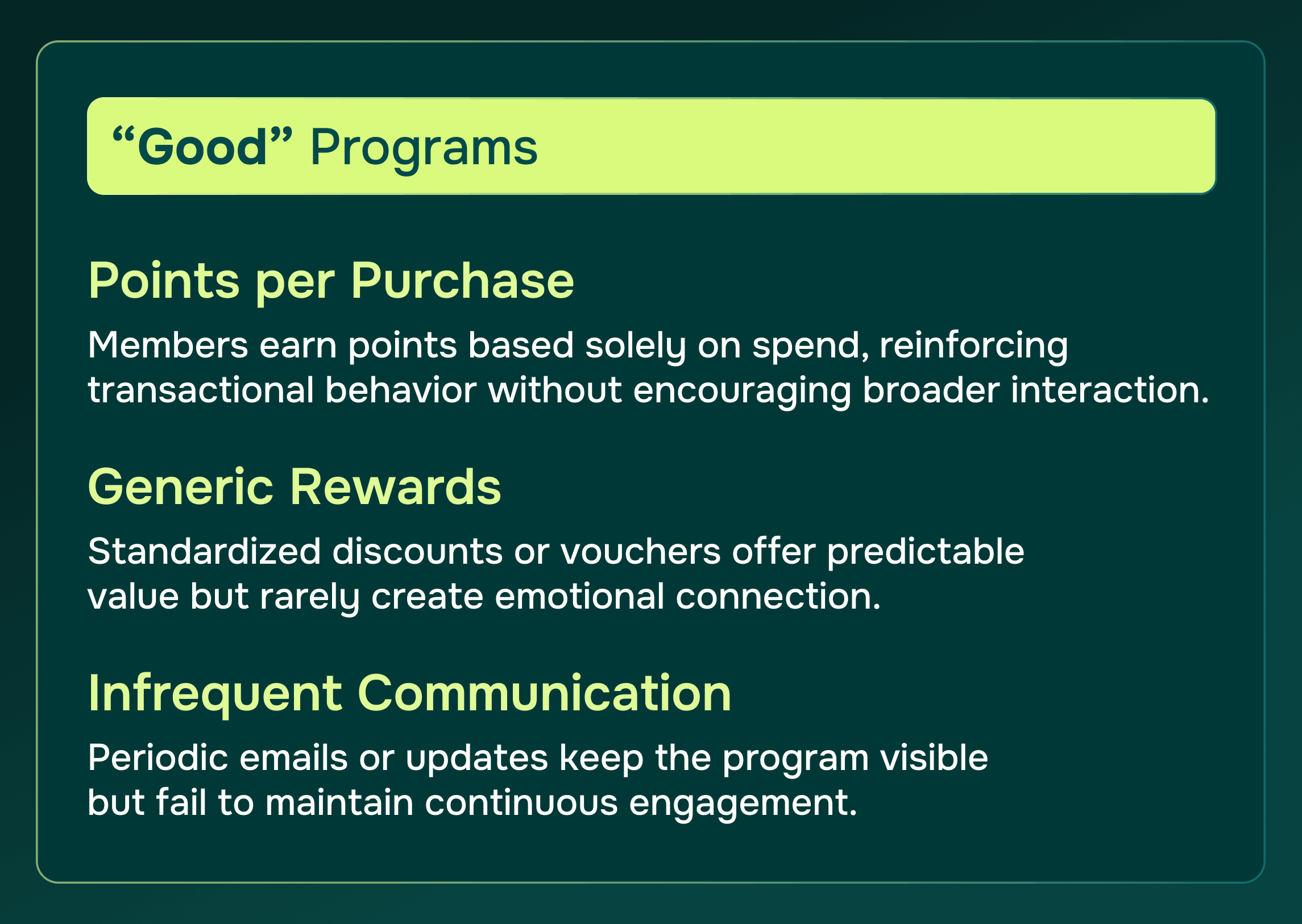 what makes a customer loyalty program good