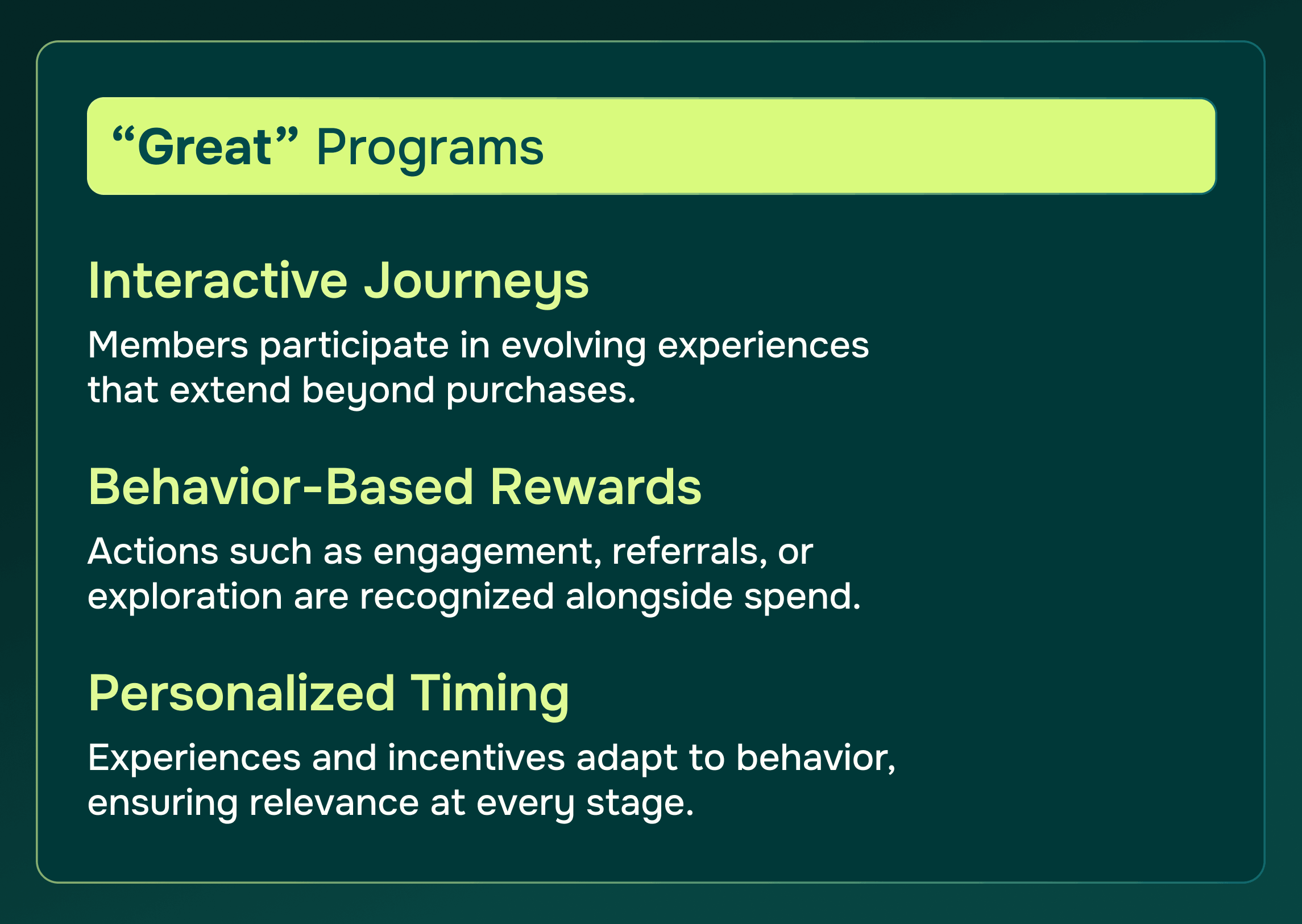 what makes a customer loyalty program great