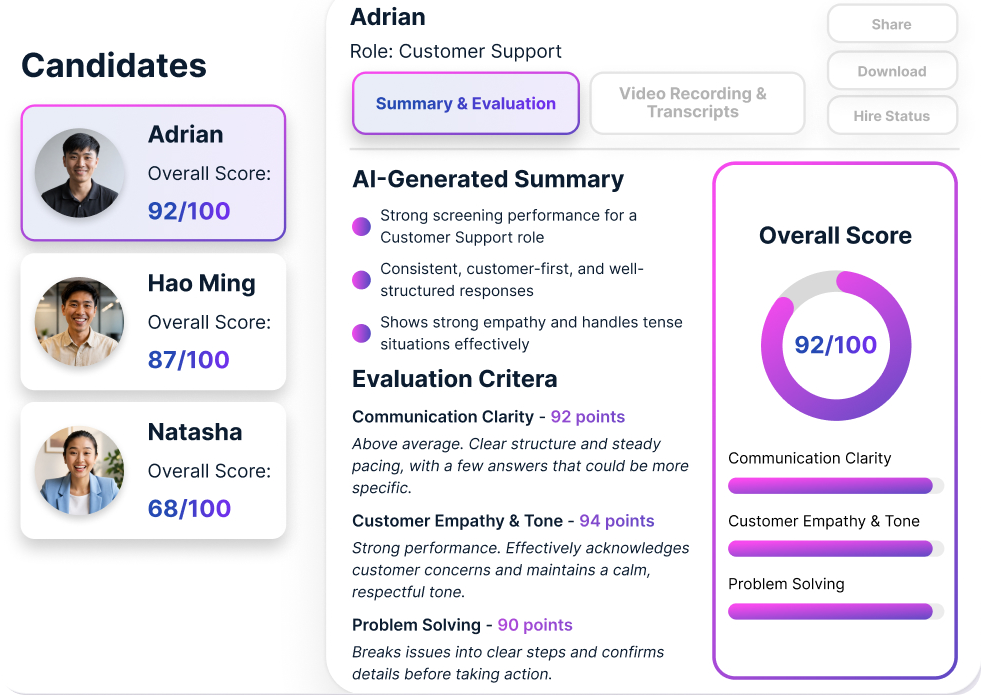 Automatic Reports After Each Interview