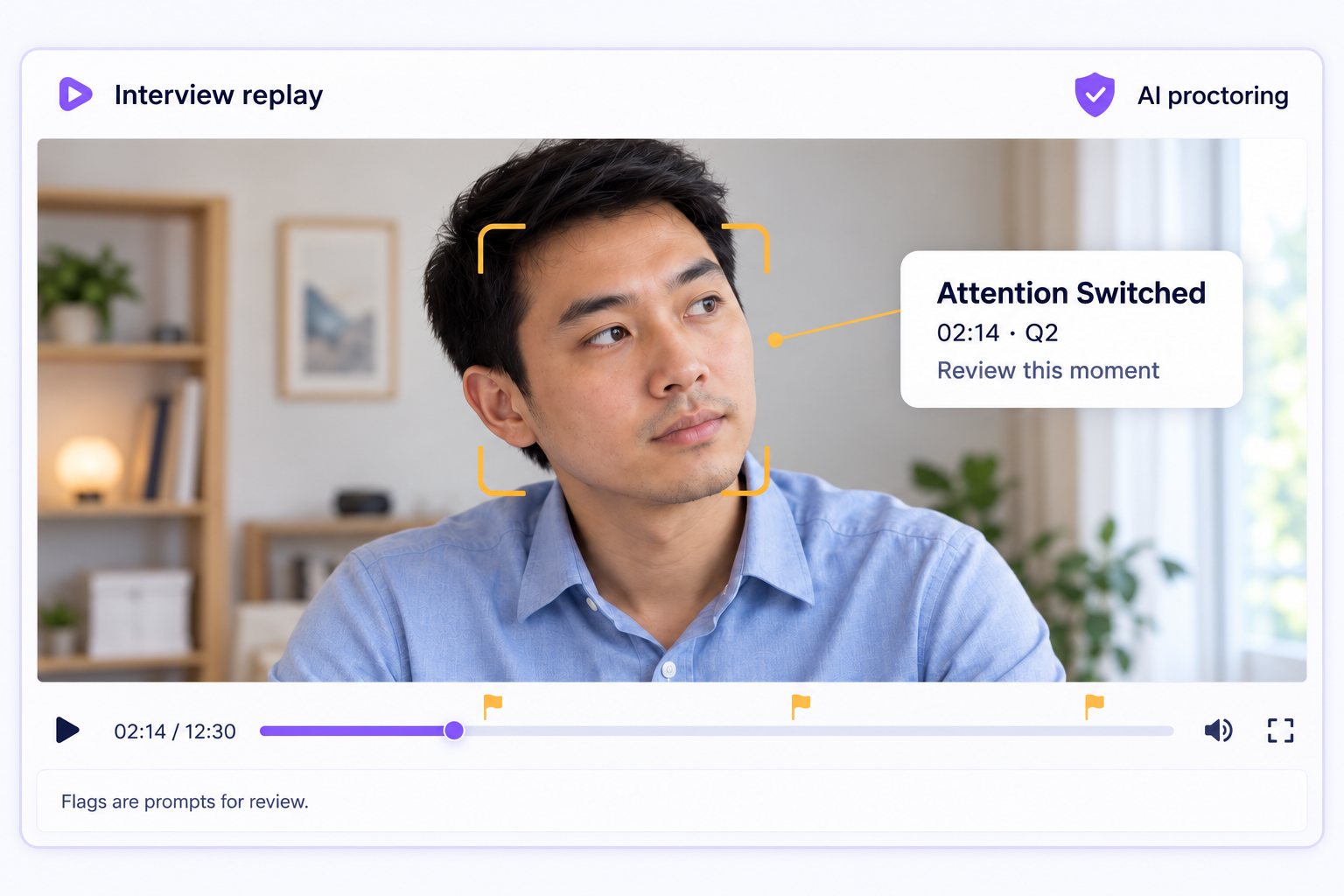 AI interviewer asking a follow-up question.