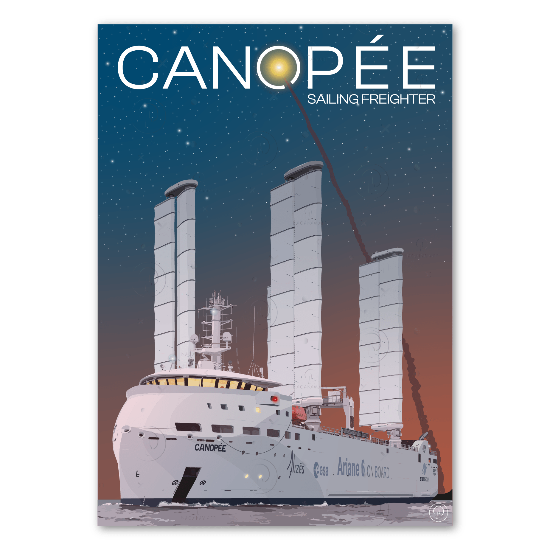 Poster navire Canopée pour la fusée Ariane 6