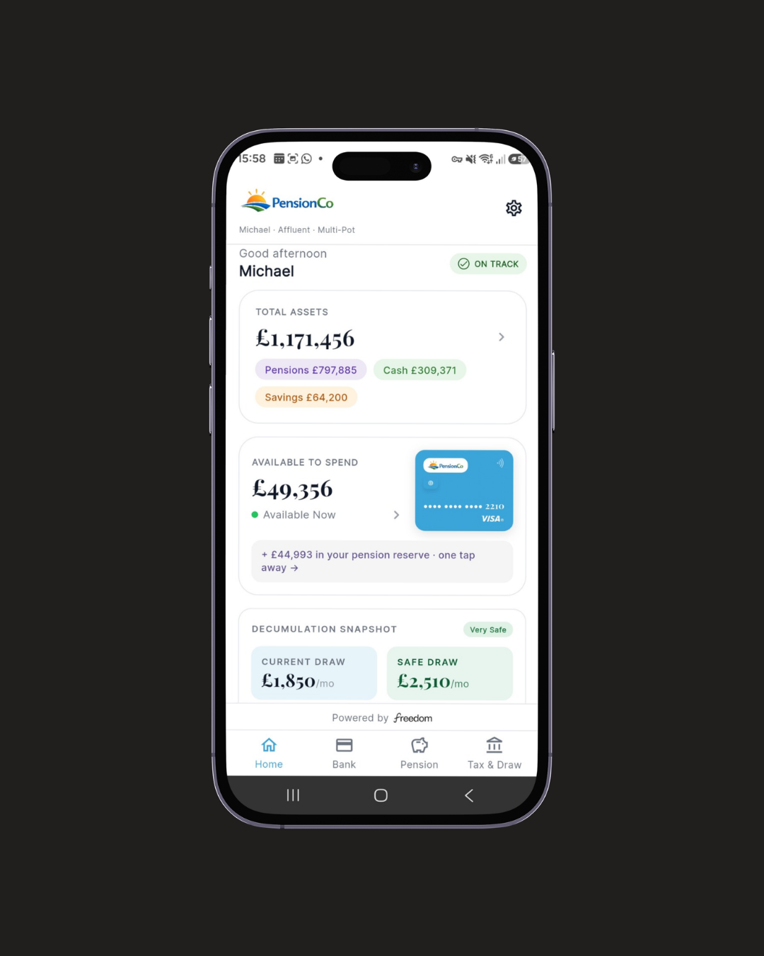 Freedom Mobile app screen