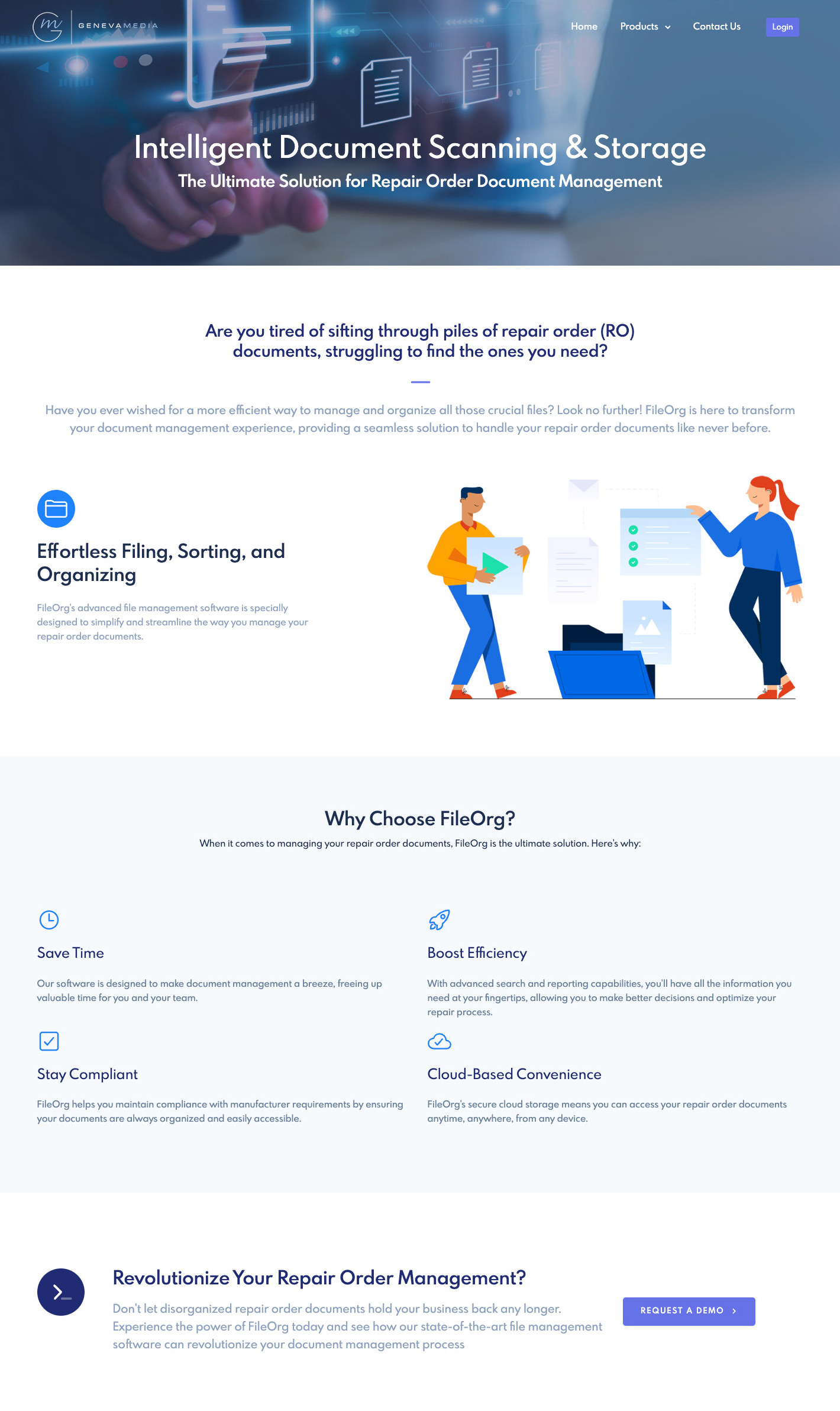 FileOrg Landing Page