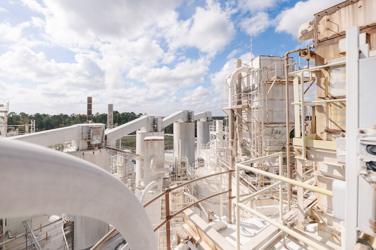 exterior shot of kamin kaolin plant in macon georgia