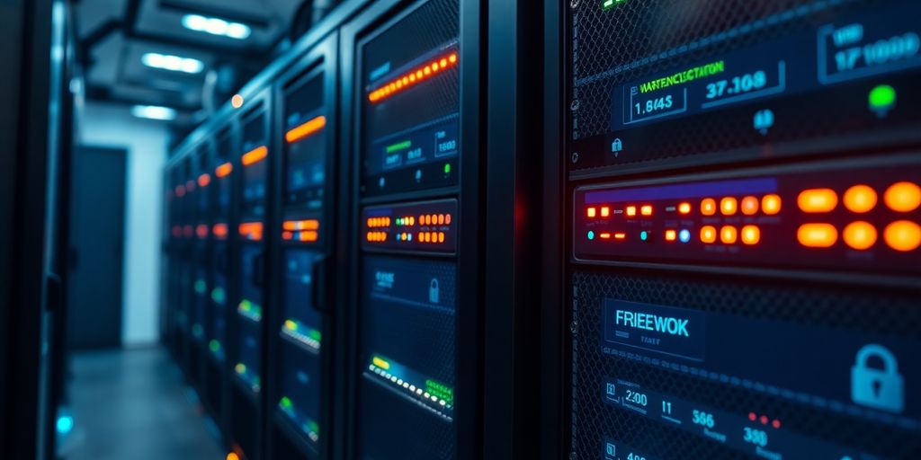 Sichere Serverräume mit moderner Firewall-Technologie.