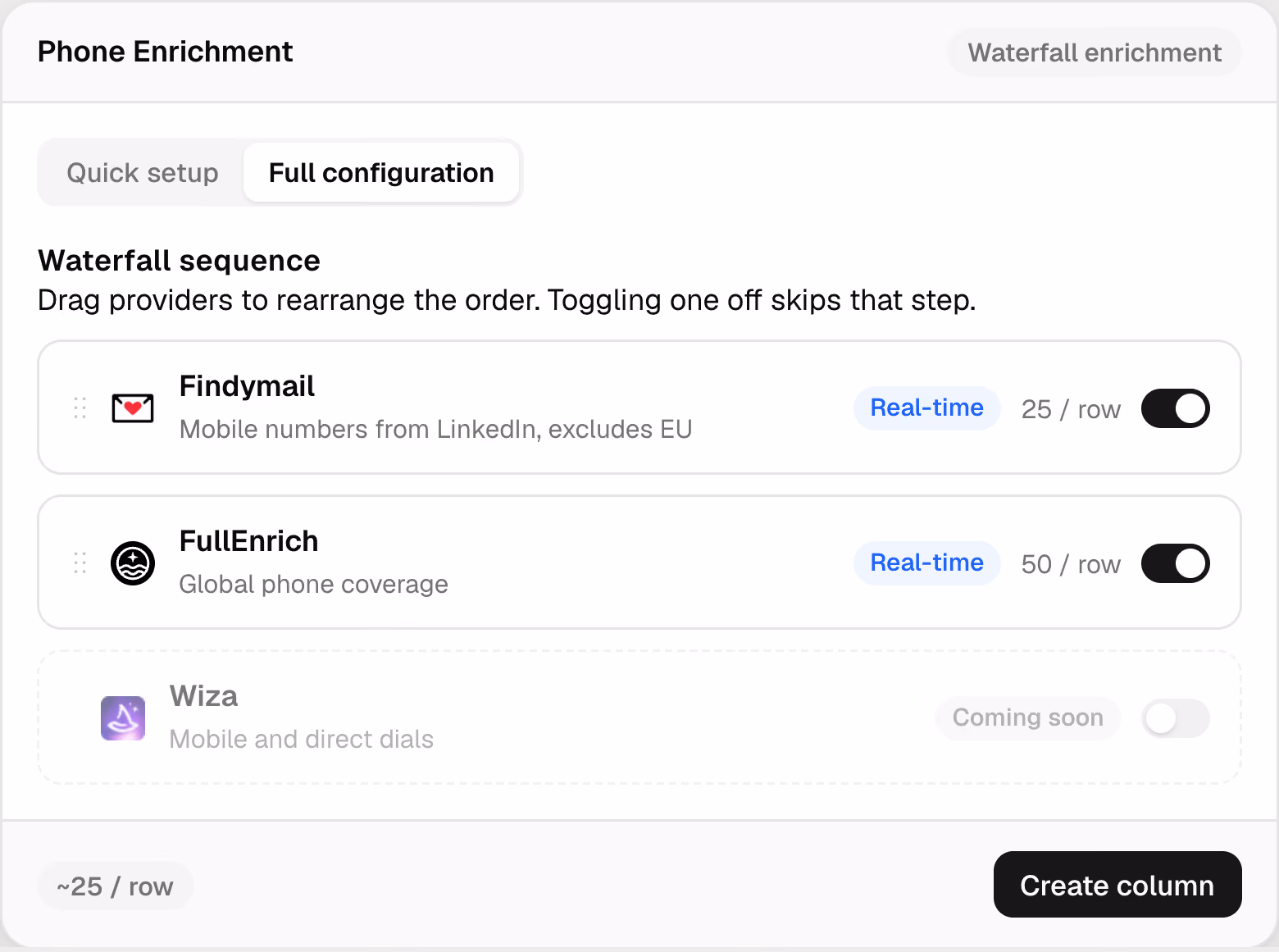 Waterfall Data Enrichment