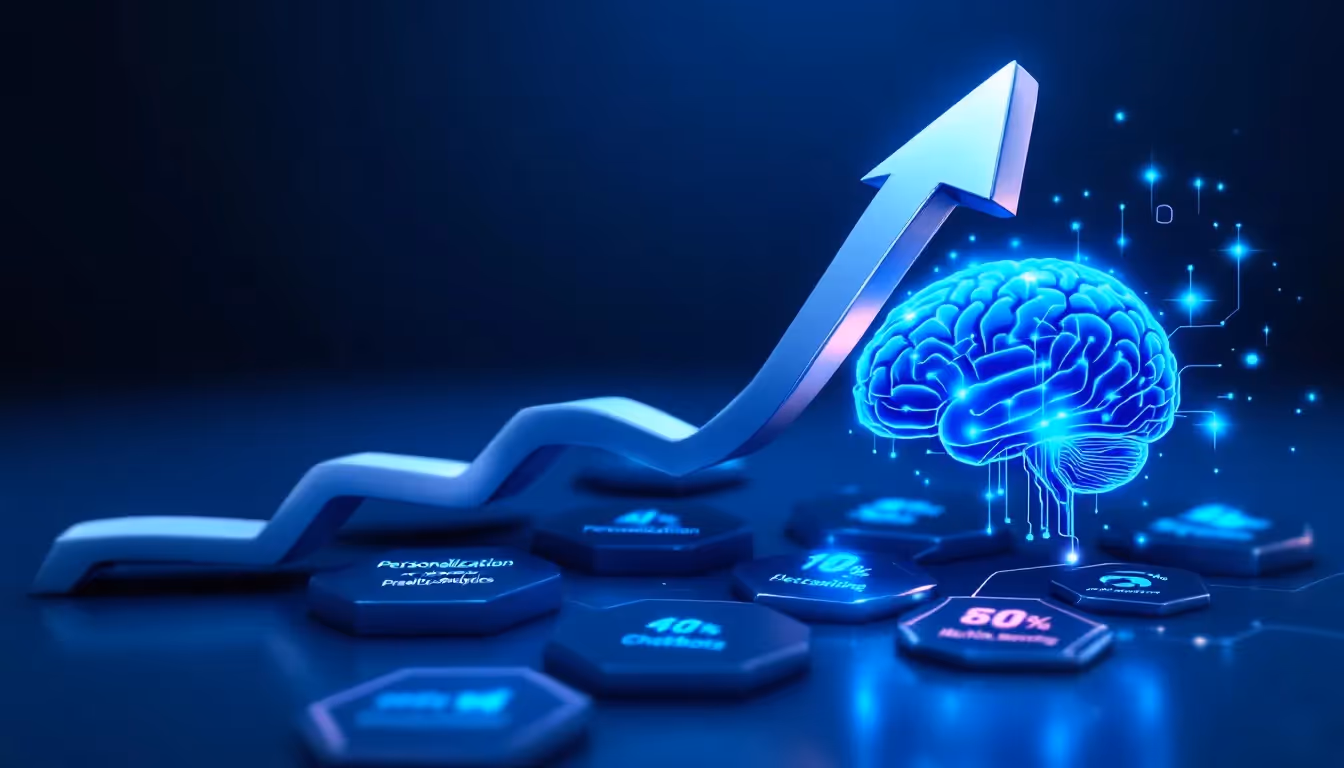 A graphic depicting the importance of AI in sales development.