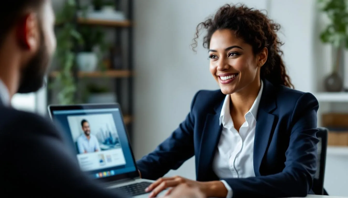 A professional sales representative is actively engaging with prospects on LinkedIn, utilizing social selling techniques to build relationships with potential customers. The image captures the essence of social selling, showcasing how sales professionals leverage social media platforms to nurture relationships and generate leads through meaningful online conversations.