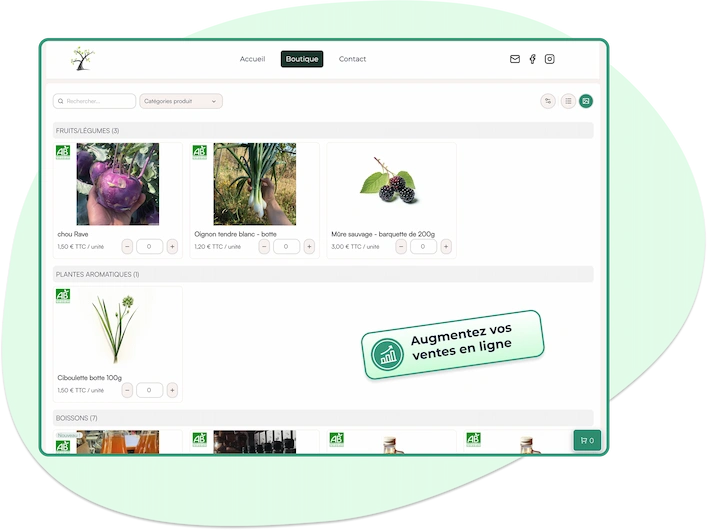 Site internet et boutique en ligne pour producteurs - Kuupanda