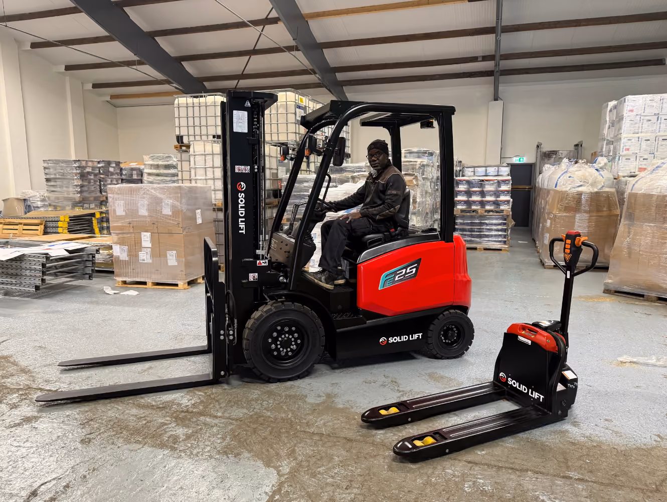 Solid Lift heftruck Evolve Coatings