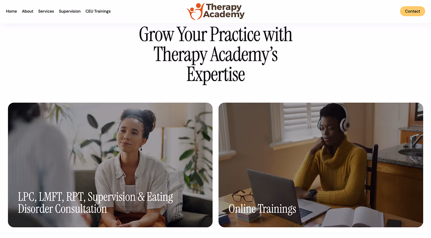 Therapy Academy Web Redesign: From Outdated to High-Performance Site
