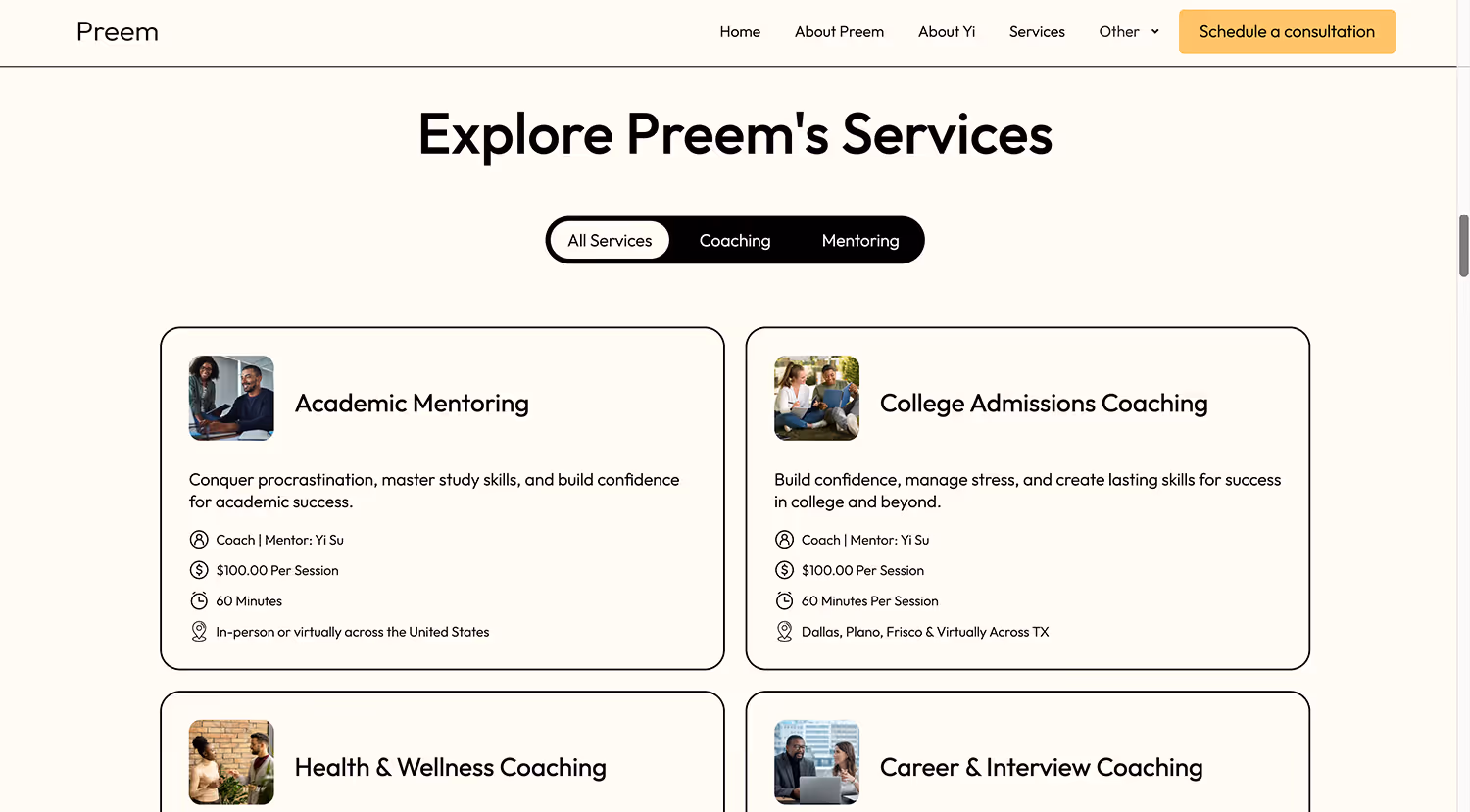 Preem Coaching Website Launch Case Study | Dallas Web Design