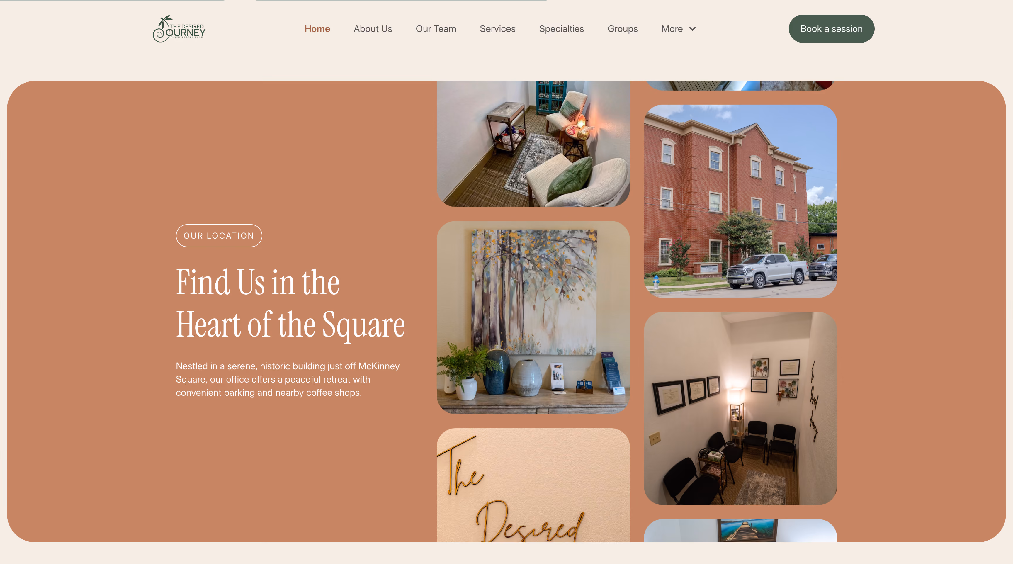 The Desired Journey Counseling | Website Redesign | McKinney, TX
