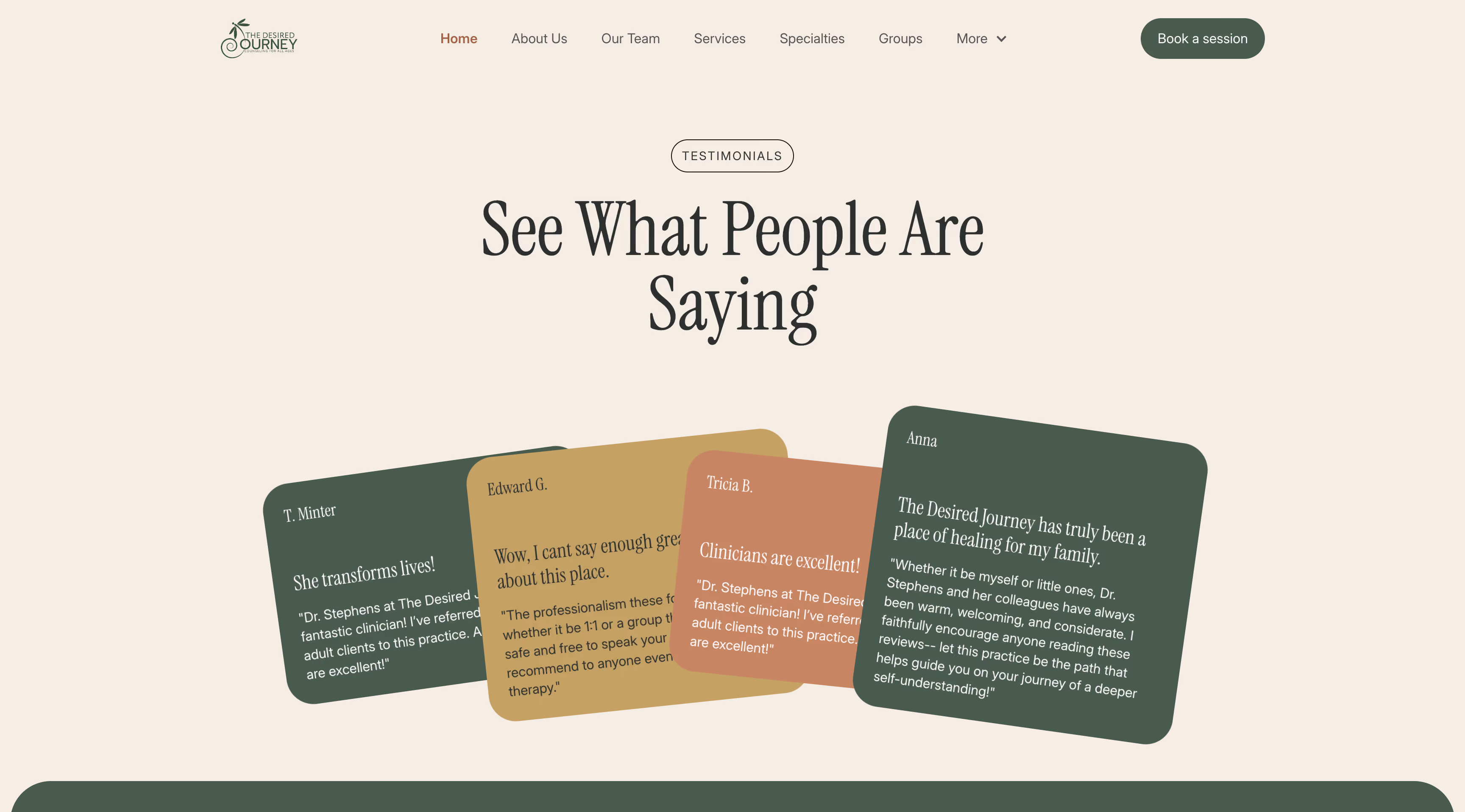 The Desired Journey Counseling | Website Redesign | McKinney, TX