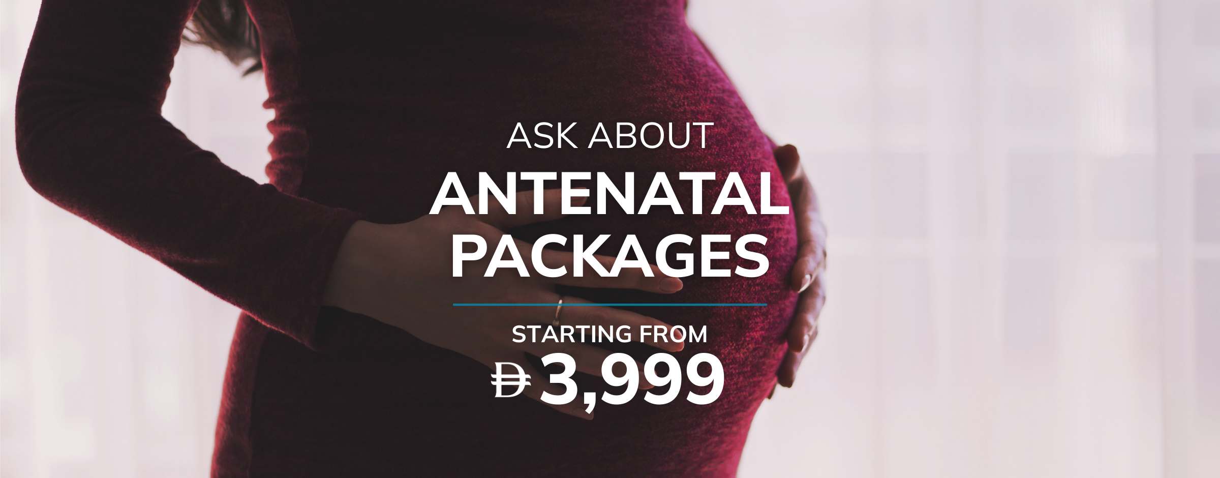 antenatal packages starting from AED3,999.