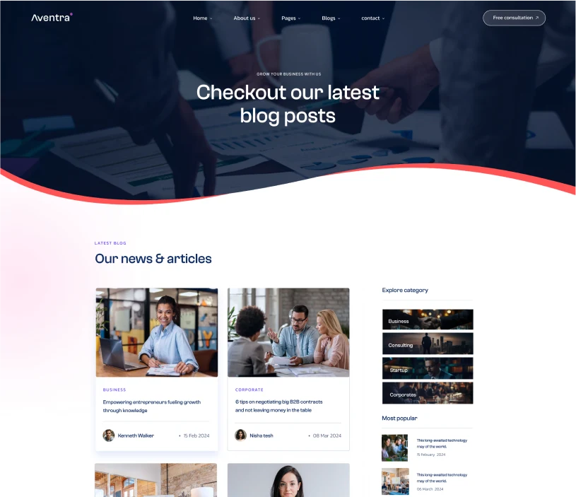 blog page