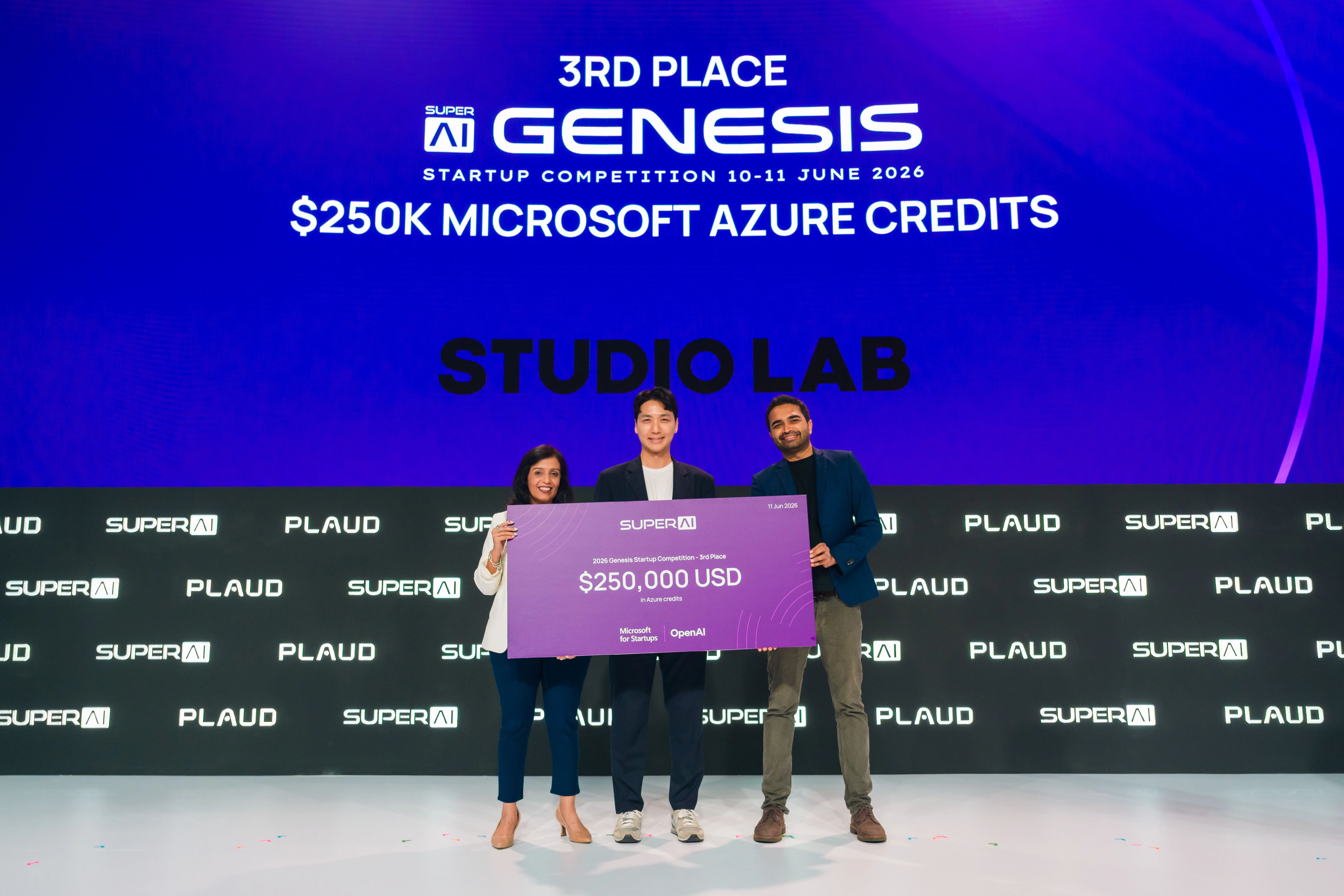 Studio Lab FORMAS.AI Super AI Genesis 2026 3rd Placer