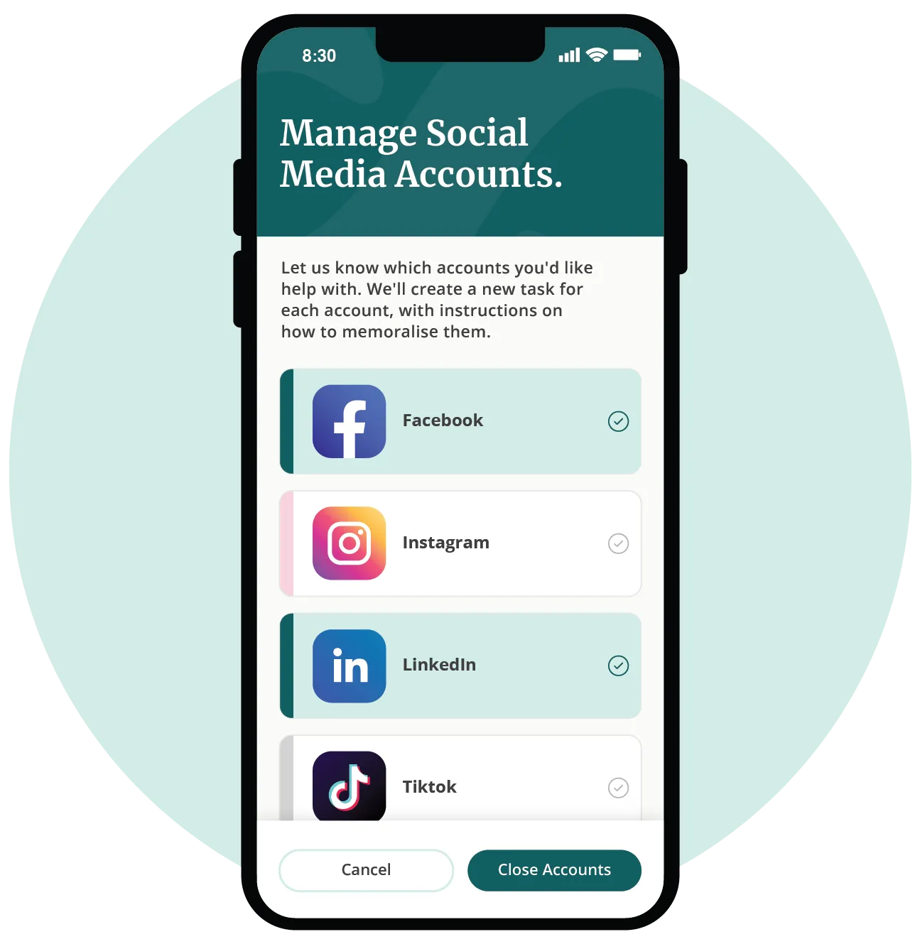 illustration of managing social media accounts