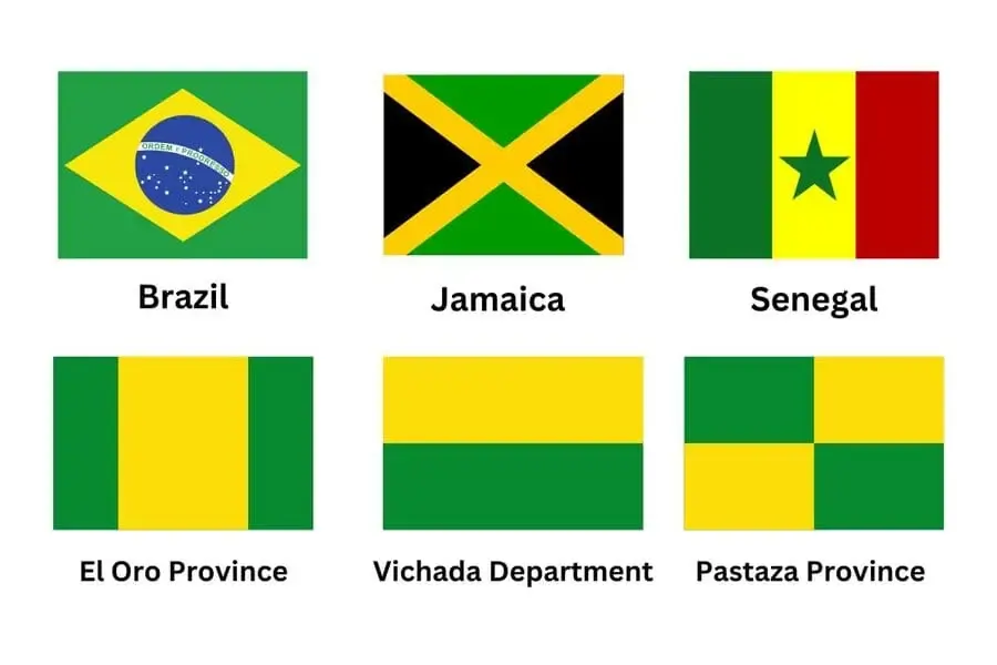 green and yellow flag