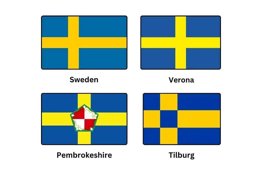 Blue Flag With Yellow Cross