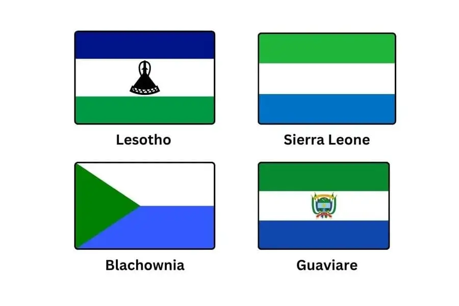 Green White Blue Flag