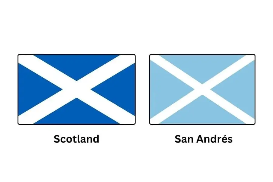 Blue Flag With White X