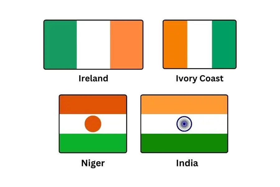 Green White Orange Flag