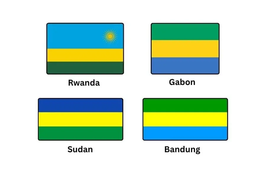 Green, Yellow, Blue Flag