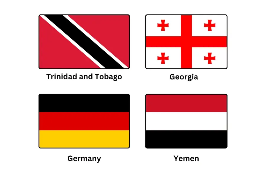 Red White and Black Flag