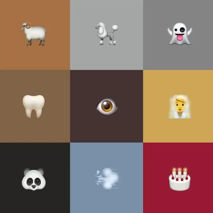 white emojis