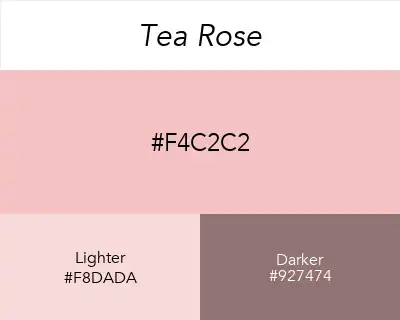 Tea Rose Color (#f4c2c2): Color Codes & Palettes