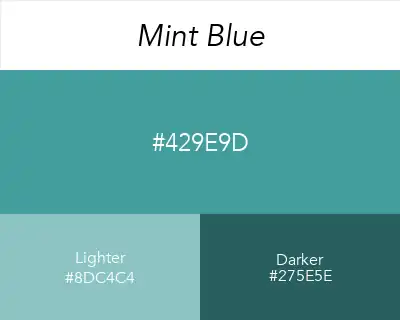 Mint Blue (#429E9D): Color Codes & Palettes