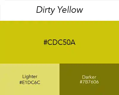Dirty Yellow (#cdc50a): Color Codes & Palettes