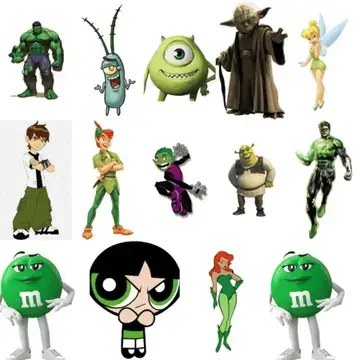 Green Cartoon Characters