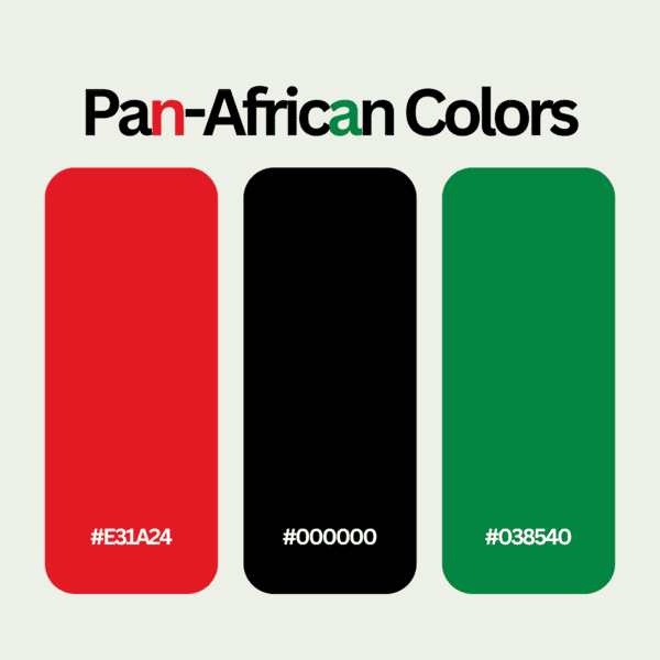 Black, green, red