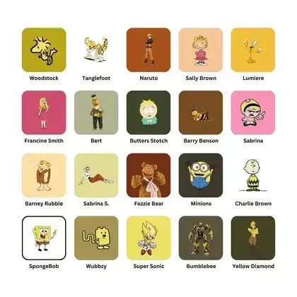 Yellow Cartoon Characters