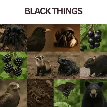 black things in nature