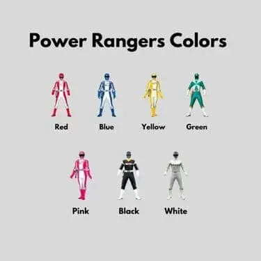 power rangers colors