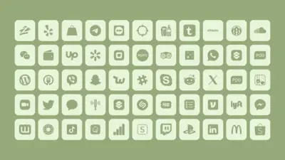 sage green app icons
