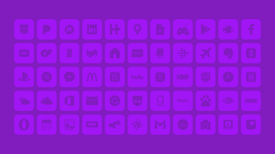 Neon Purple App Icons