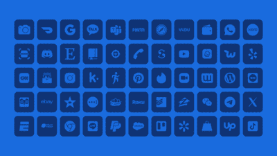 Dark Blue App Icons