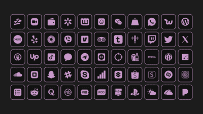 black app icons
