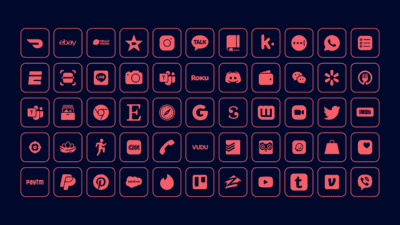 Orange and Black app icons
