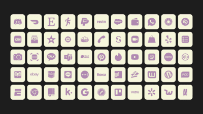 Beige Brown app icons