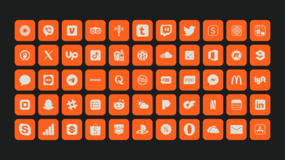 orange app icons