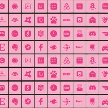 light pink app icons