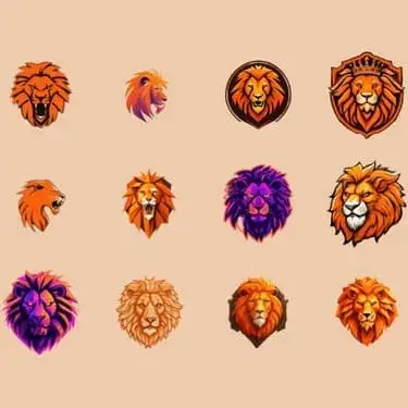 orange lion logos