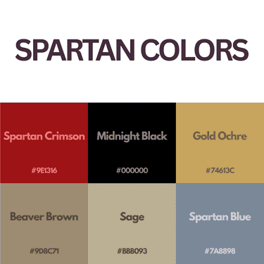 list of spartan colors