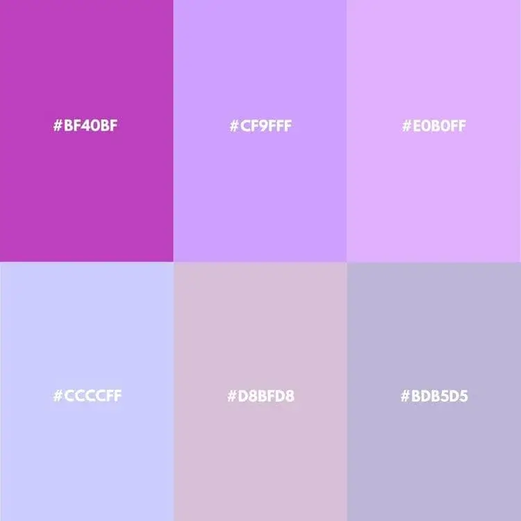 light purple colors